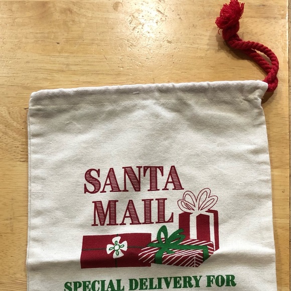 Muslin Holiday Drawstring Gift Bag - Picture 3 of 3